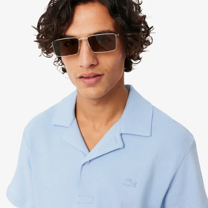 Polo de corte clásico con textura