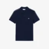 Polo de corte regular con rayas y logotipo