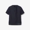 Polo de denim de corte holgado de pasarela