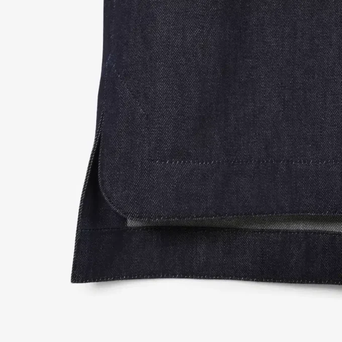 Polo de denim de corte holgado de pasarela