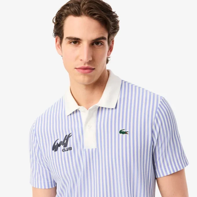 Polo de golf a rayas termorregulador para hombre