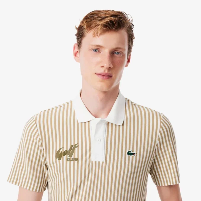 Polo de golf a rayas termorregulador para hombre