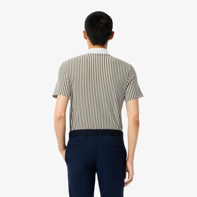 Polo de golf a rayas termorregulador para hombre