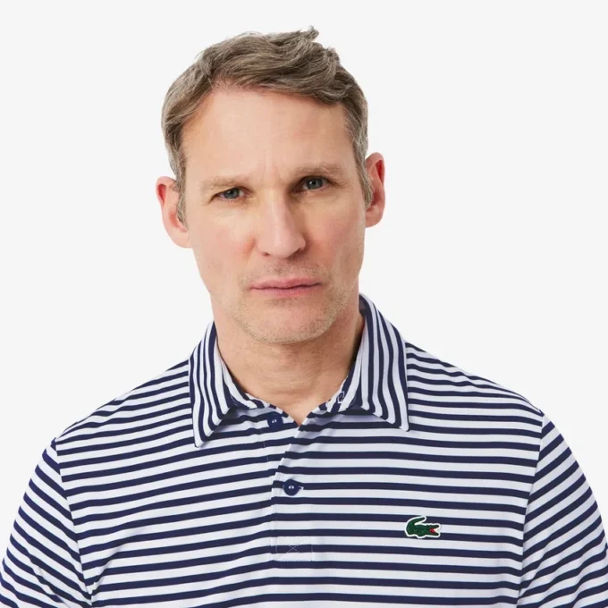 Polo de golf a rayas Ultra Dry de corte regular