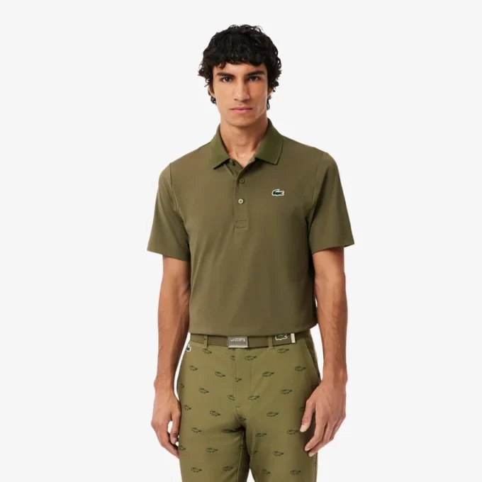 Polo de golf con protección UV de corte regular para hombre