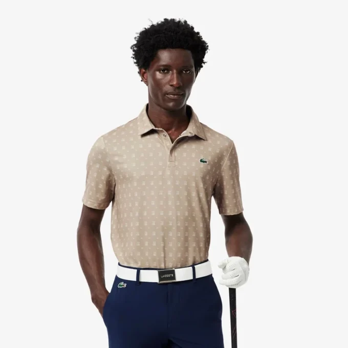 Polo de golf con protección UV de corte regular para hombre