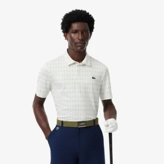 Polo de golf con protección UV de corte regular para hombre