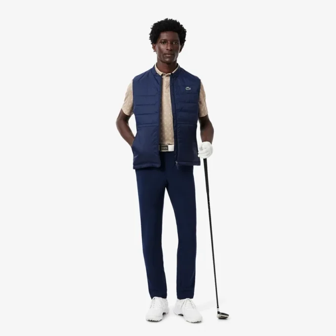 Polo de golf con protección UV de corte regular para hombre