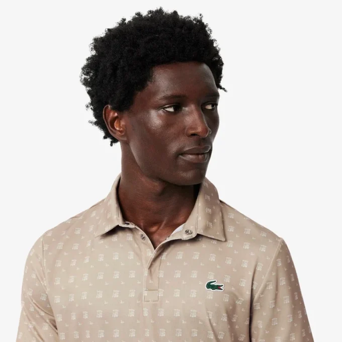 Polo de golf con protección UV de corte regular para hombre