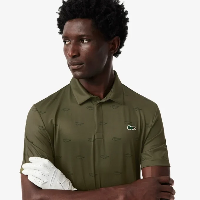 Polo de golf con protección UV de corte regular para hombre