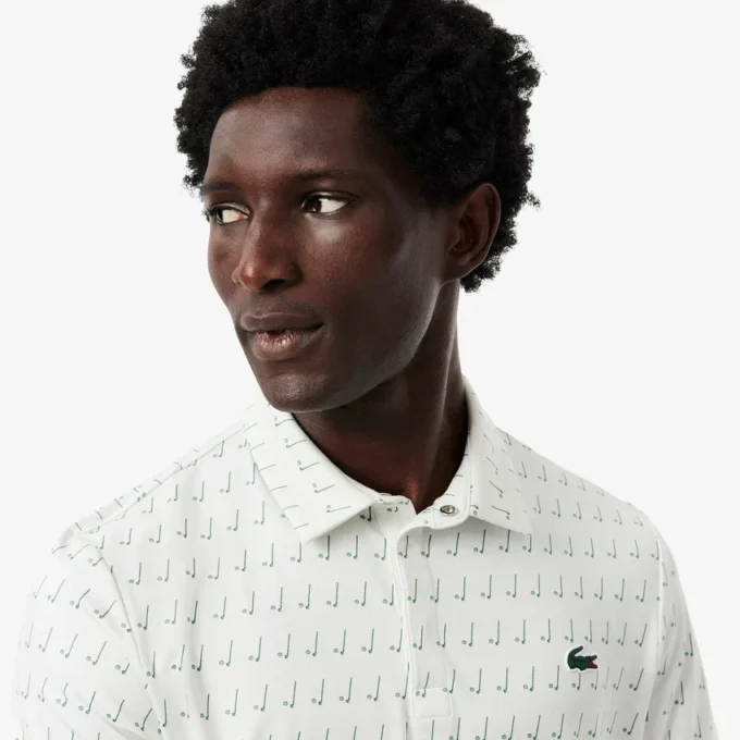 Polo de golf con protección UV de corte regular para hombre