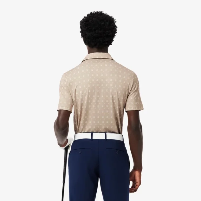 Polo de golf con protección UV de corte regular para hombre