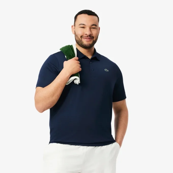 Polo de golf con protección UV de corte regular para hombre