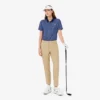 Polo de golf con protección UV y corte regular para mujer