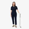 Polo de golf elástico con protección UV y corte entallado para mujer