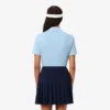 Polo de golf elástico con protección UV y corte entallado para mujer