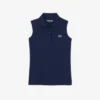 Polo de golf elástico con protección UV y corte entallado para mujer