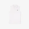 Polo de golf elástico con protección UV y corte entallado para mujer