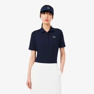 Polo de golf elástico Slim Fit con protección UV