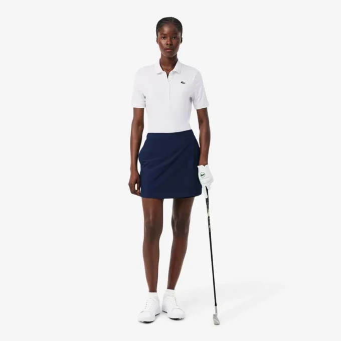 Polo de golf elástico Slim Fit con protección UV