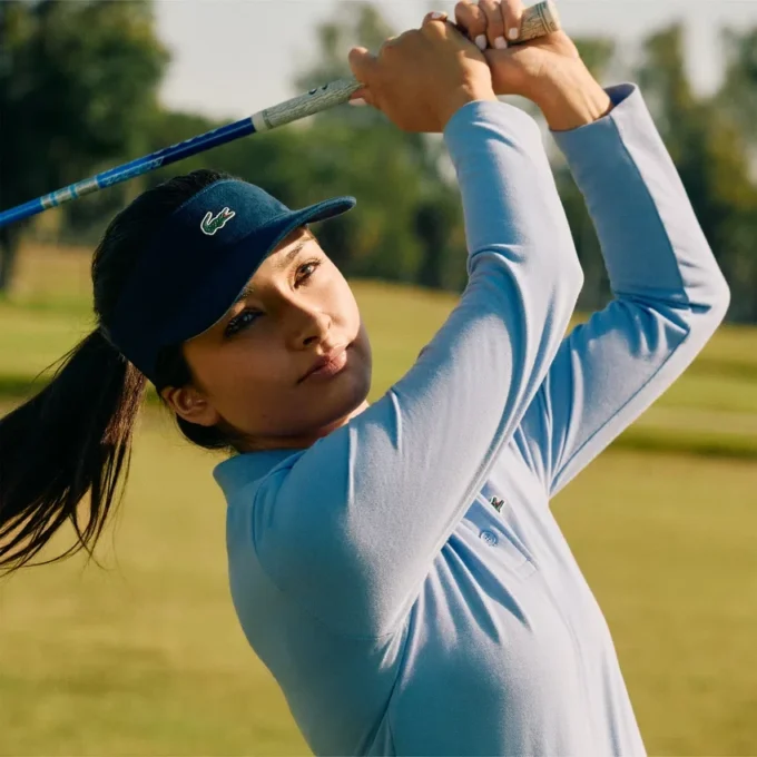 Polo de golf termorregulador con protección UV para mujer