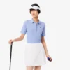 Polo de golf termorregulador de corte ajustado para mujer