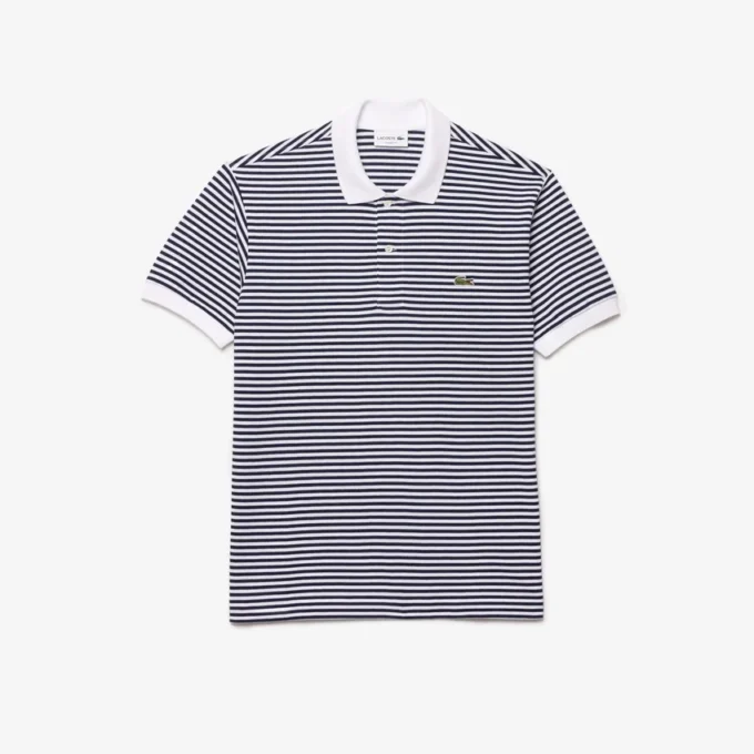 Polo de hombre L.12.12 de corte clásico con rayas y tejido Petit Piqué