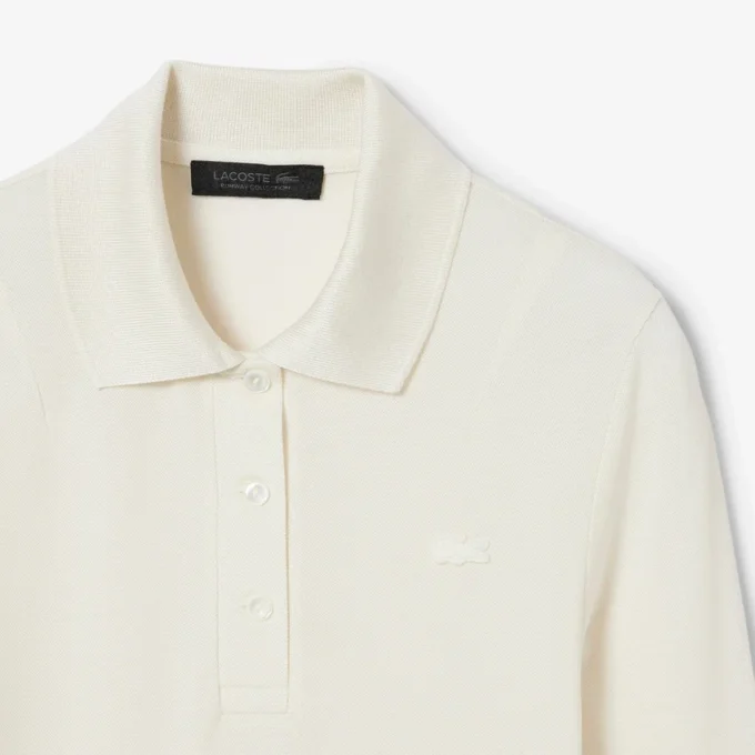 Polo de manga larga de seda con corte ajustado Runway