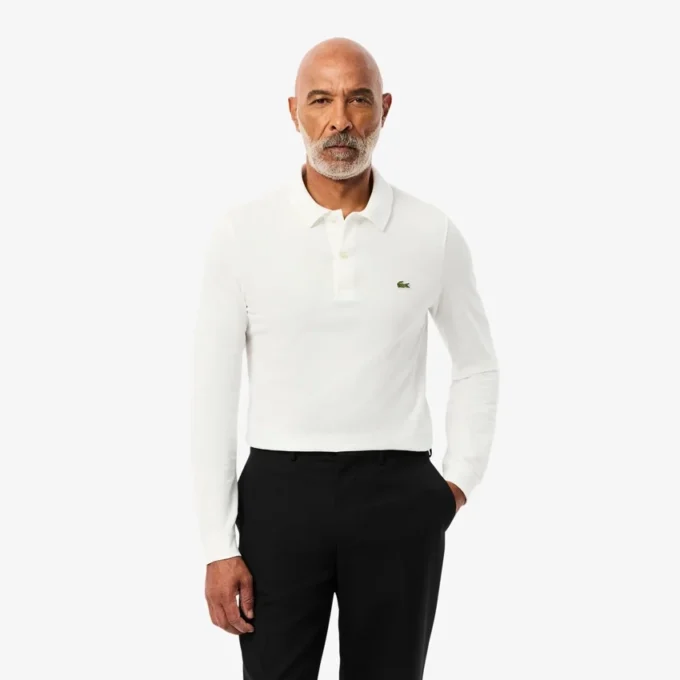Polo de manga larga L.12.12 de corte ajustado para hombre