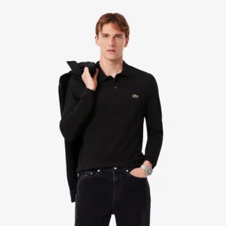 Polo de manga larga L.12.12 de corte ajustado para hombre