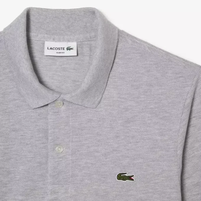 Polo de manga larga L.12.12 de corte ajustado para hombre