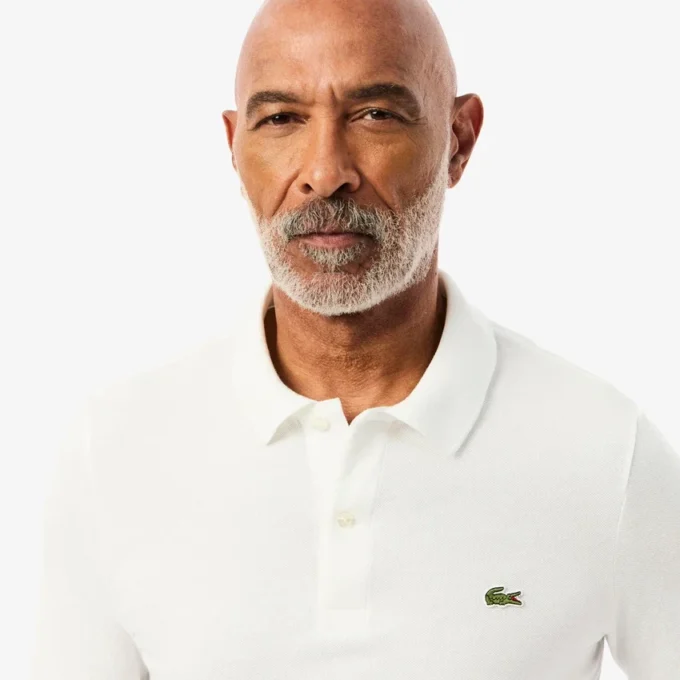 Polo de manga larga L.12.12 de corte ajustado para hombre
