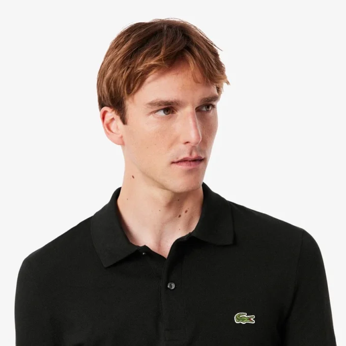 Polo de manga larga L.12.12 de corte ajustado para hombre