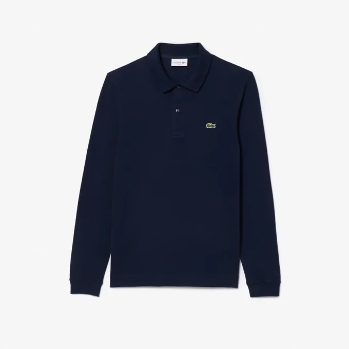 Polo de manga larga L.12.12 de corte ajustado para hombre
