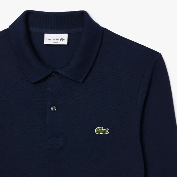 Polo de manga larga L.12.12 de corte ajustado para hombre