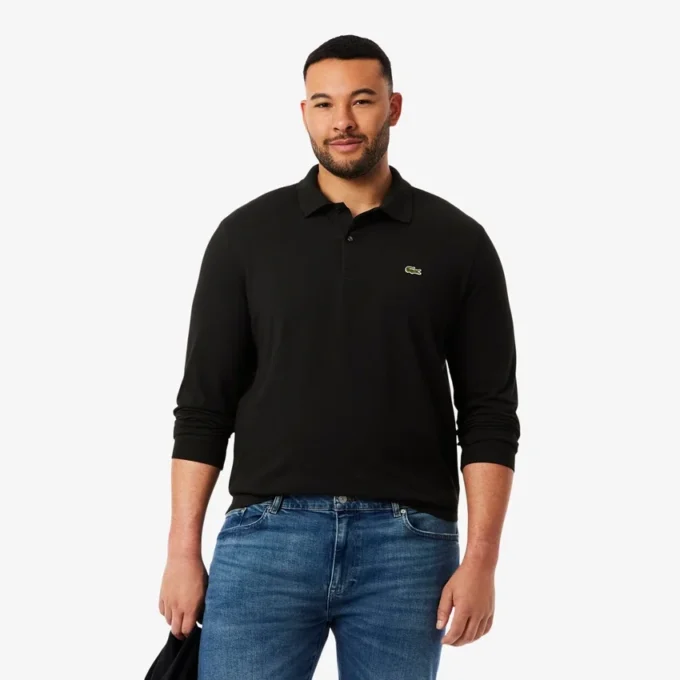 Polo de manga larga L.12.12 de corte ajustado para hombre