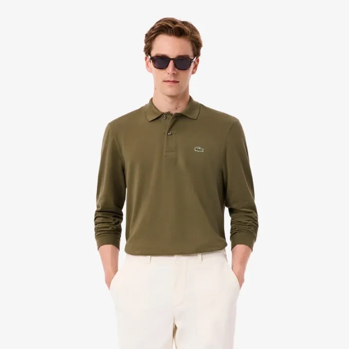 Polo de manga larga L.12.12 de corte clásico para hombre