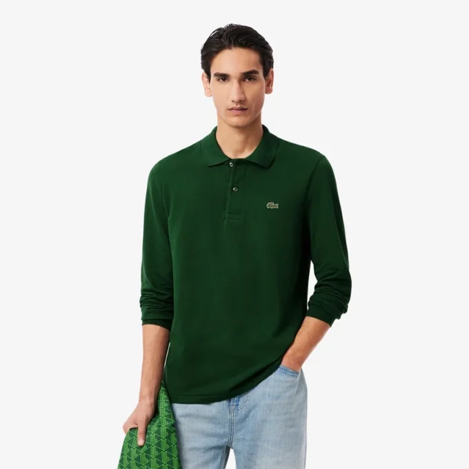 Polo de manga larga L.12.12 de corte clásico para hombre