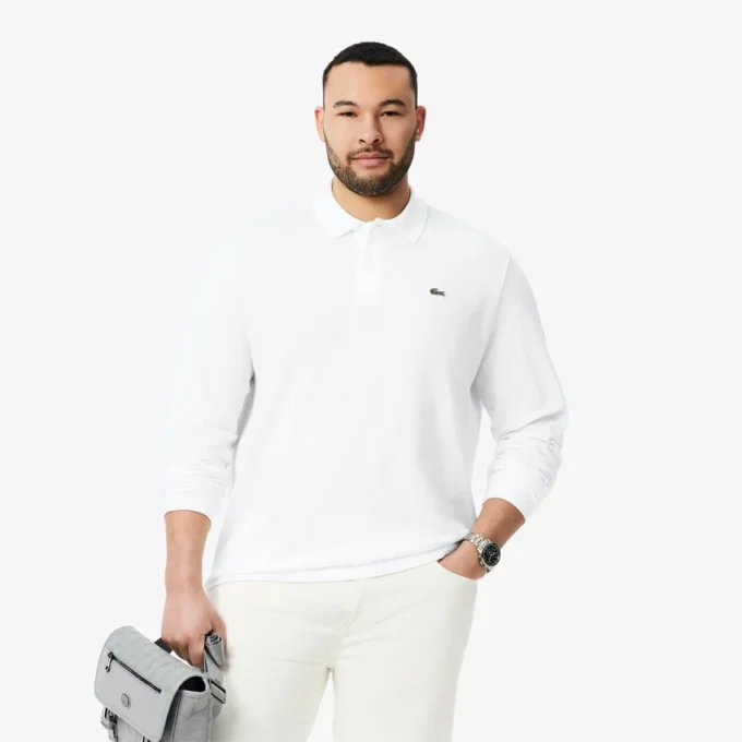 Polo de manga larga L.12.12 de corte clásico para hombre