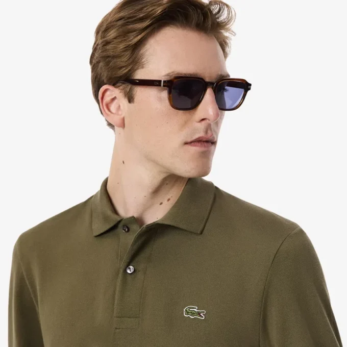 Polo de manga larga L.12.12 de corte clásico para hombre