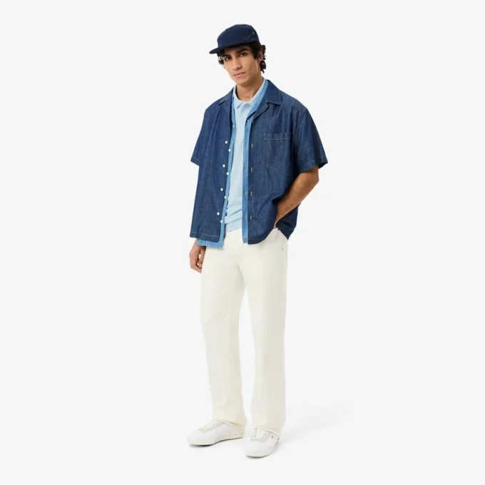 Polo de mezcla de algodón de corte regular para hombre