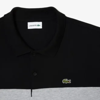 Polo de piqué con bloques de color para hombre, corte amplio