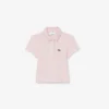 Polo de piqué con cuello festoneado para niña