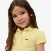 Polo de piqué con cuello festoneado para niña