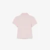 Polo de piqué con cuello festoneado para niña