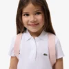 Polo de piqué con cuello festoneado para niña