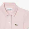 Polo de piqué con cuello festoneado para niña