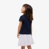 Polo de piqué con cuello festoneado para niña