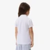 Polo de piqué con cuello festoneado para niña