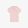Polo de piqué con cuello festoneado para niña